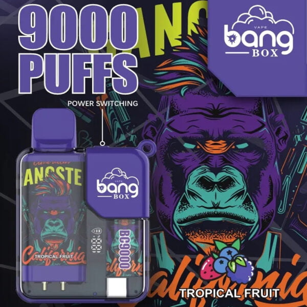Bang Box 9000 Puffs 0% 2% 3% 5% Nicotine Rechargeable LED Pover Display Disposable Vape Wholesale - JumpVape - 3