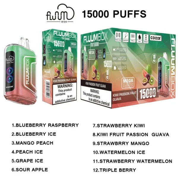 FluuM Digital Box TN 15000 Puffs 0% 2% 3% 5% Nicotine Rechargeable Vape Pods Pods E-Cigarette - JumpVape - 2