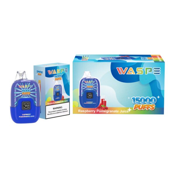 Цифровая коробка WASPE 15000 PUFFS 0% 2% 3% 5% Никотиновая одноразовая электронная сигарета оптом - JumpVape - 4