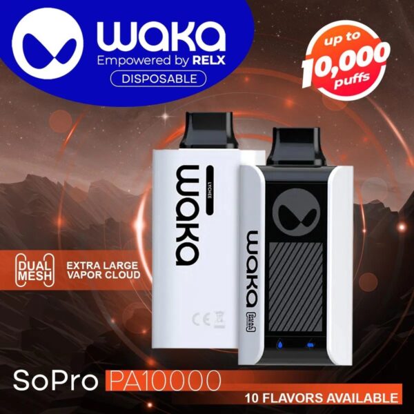 WAKA soPro PA10000 18 mg/ml Nikotin Einweg-Vape – 10000 Züge Großhandel – JumpVape – 1