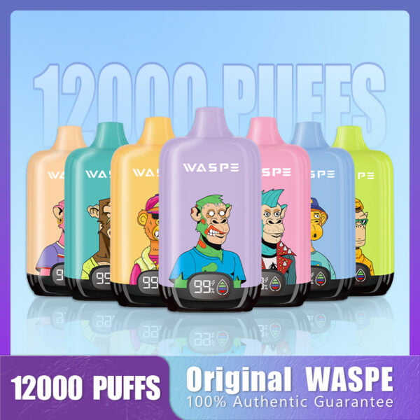WASPE 12000 PUFFS Digital Box 0% 2% 3% 5% Nicotine Disposable Vape Wholesale - JumpVape - 1