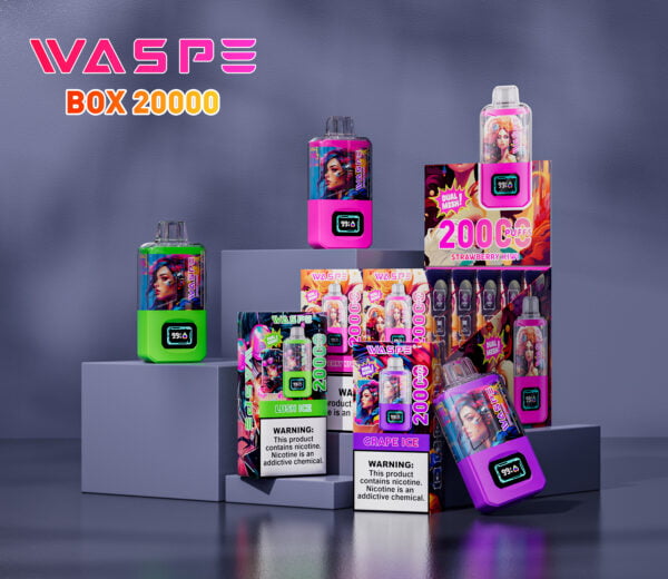 WASPE 20000 PUFFS Коробка с двойной сеткой 0% 2% 3% 5% Никотиновый одноразовый вейп оптом - JumpVape - 1