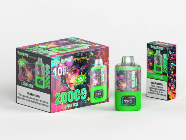 WASPE 20000 PUFFS Двойная сетчатая коробка 0% 2% 3% 5% Никотиновый одноразовый вейп оптом - JumpVape - 13