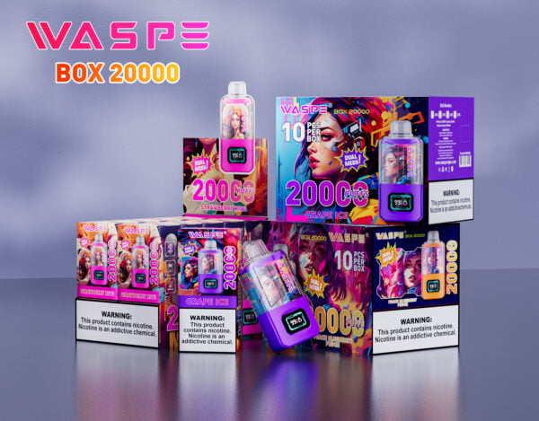 WASPE 20000 PUFFS Коробка с двойной сеткой 0% 2% 3% 5% Никотиновый одноразовый вейп оптом - JumpVape - 3