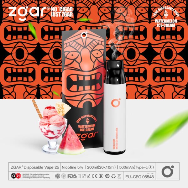 ZGAR ZG25 3000 Puffs 5% Nicotine Rechargeable Disposable Pod Wholesale - JumpVape - 2
