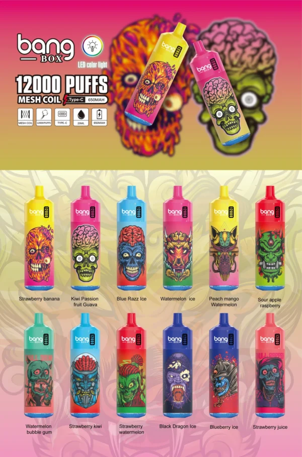 Bang Box 12000 Puffs 0% 2% 3% 5% Nikotin Şarj Edilebilir Tek Kullanımlık Vape Toptan - JumpVape - 2