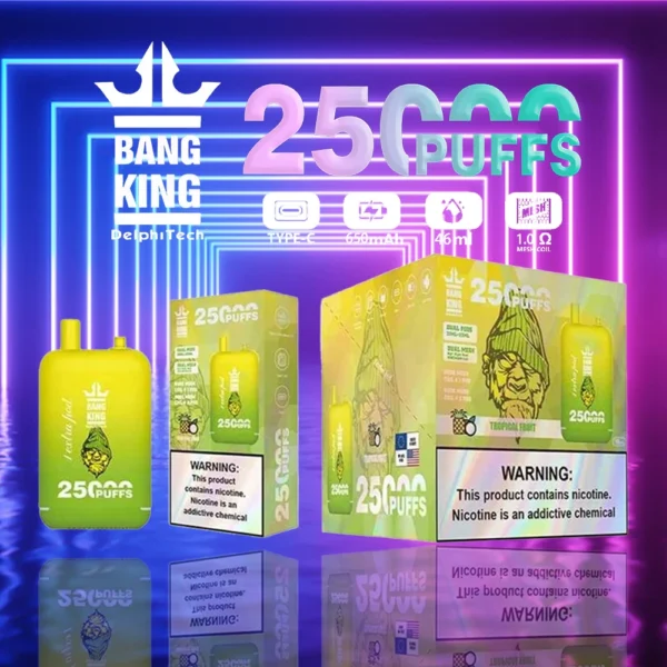 Bang King 25000 Puffs Dual Pods 0% 2% 3% 5% Low Nicotine Rechargeable Disposable Vapes Pen Bulk Buy Wholesale - JumpVape - 3