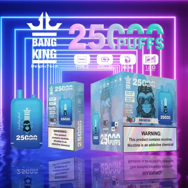Bang King 25000 Puffs Dual Pods 0% 2% 3% 5% Low Nicotine Rechargeable Disposable Vapes Pen Bulk Buy Wholesale - JumpVape - 4