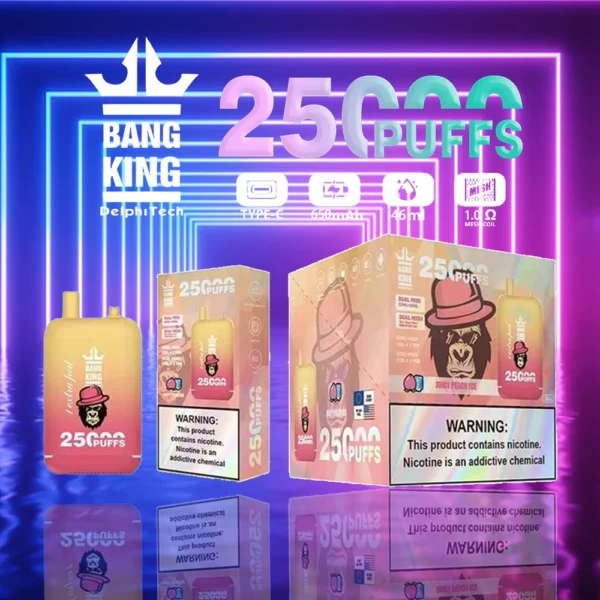 Bang King 25000 Puffs Dual Pods 0% 2% 3% 5% Low Nicotine Rechargeable Disposable Vapes Pen Bulk Buy Wholesale - JumpVape - 7