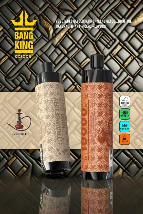 Bang King Crown Bar 18000 Puffs 0% 2% 3% 5% Low Nicotine Rechargeable Disposable Vapes Pen Bulk Buy Wholesale - JumpVape - 1