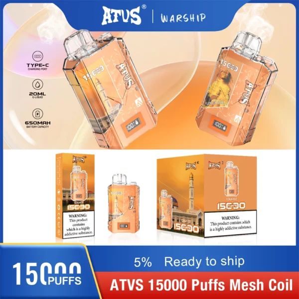 Atvs 15000 Puffs 5% Caneta Vapes Descartáveis ​​Recarregáveis ​​com Baixo Nicotina em Massa Compre no Atacado - JumpVape - 10