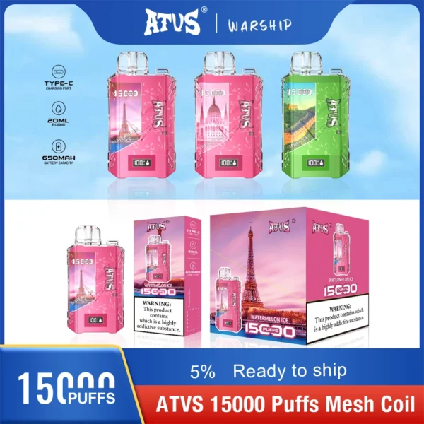 Atvs 15000 Puffs 5% Baixa Nicotina Recarregável Vapes Canetas Descartáveis ​​Comprar Atacado - JumpVape - 8