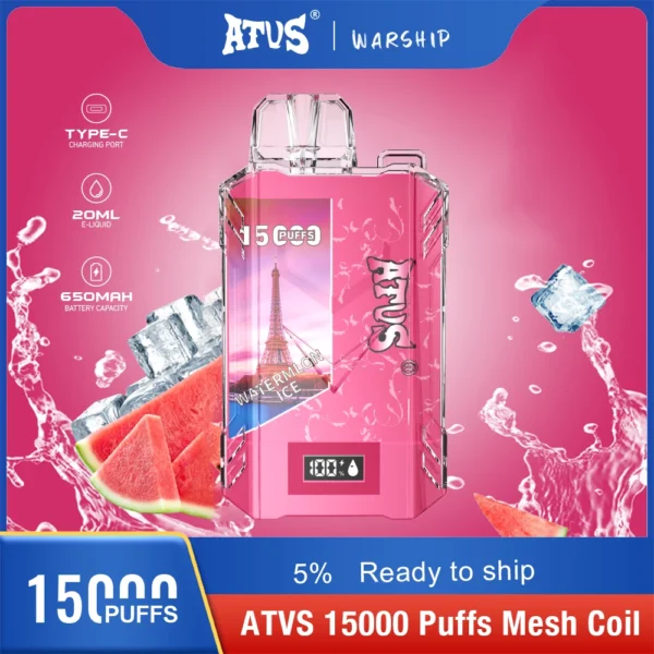 Atvs 15000 Puffs 5% Caneta Vapes Descartáveis ​​Recarregáveis ​​com Baixo Nicotina em Massa Compre no Atacado - JumpVape - 6