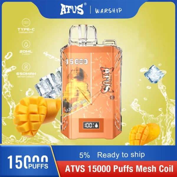Atvs 15000 Puffs 5% Caneta Vapes Descartáveis ​​Recarregáveis ​​com Baixo Nicotina em Massa Compre no Atacado - JumpVape - 5