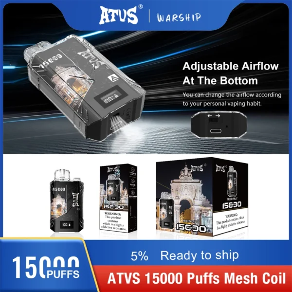 Atvs 15000 Puffs 5% Baixa Nicotina Recarregável Vapes Canetas Descartáveis ​​Comprar Atacado - JumpVape - 2