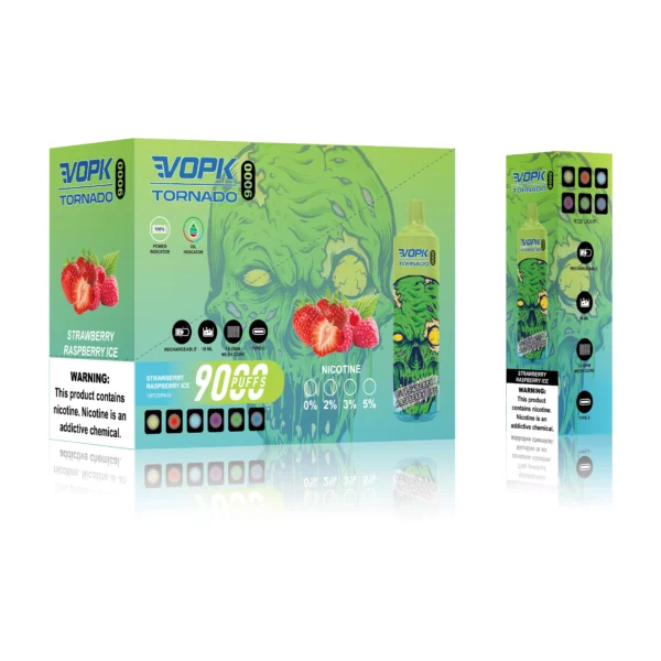 VOPK Tornado 9000 Puffs 0% 2% 3% 5% Low Nicotine Rechargeable Disposable Vapes Pen Bulk Buy Wholesale - JumpVape - 6