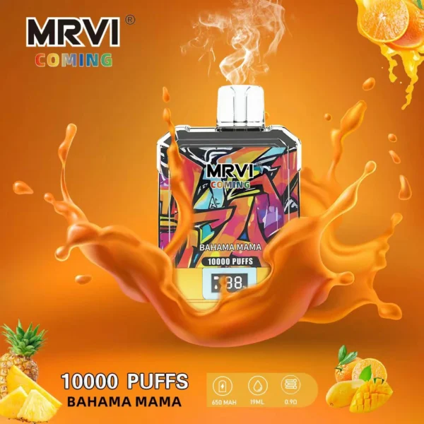 MRVI Coming 10000 Puffs Digital Screen 2% 3% 5% Перезаряджувана одноразова ручка для електронних сигарет з низьким вмістом нікотину Купуйте оптом - JumpVape - 5