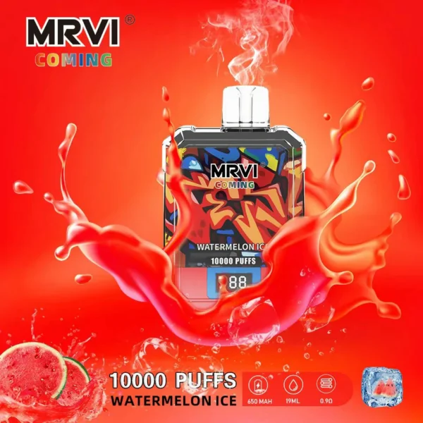 MRVI Coming 10000 Puffs Digital Screen 2% 3% 5% Перезаряджувана одноразова ручка для електронних сигарет з низьким вмістом нікотину Купуйте оптом - JumpVape - 6