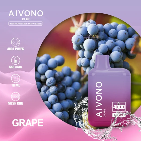 AIVONO AIM BOXX 4000 Puffs 0% 2% 5% Low Nicotine Rechargeable Disposable Vapes Pen Bulk Buy Wholesale - JumpVape - 11