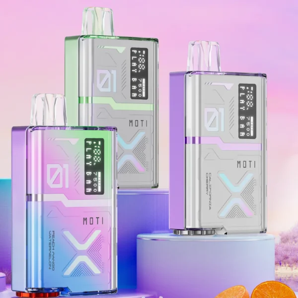 MOTI Play Bar 7500 Puffs Crystal Digital Screen 5% Low Nicotine Rechargeable Disposable Vapes Pen Bulk Buy Wholesale - JumpVape - 14