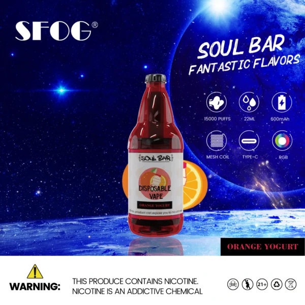 SFOG SOUL BAR 15000 vpihov RGB 5% pero za enkratno uporabo z nizko vsebnostjo nikotina Nakup na debelo - JumpVape - 4